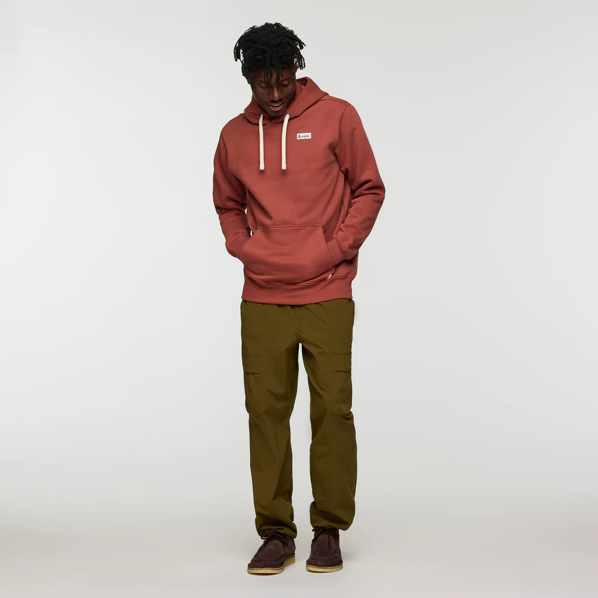 Pánská mikina Llama Patch Pullover Hoodie, muškátový oříšek