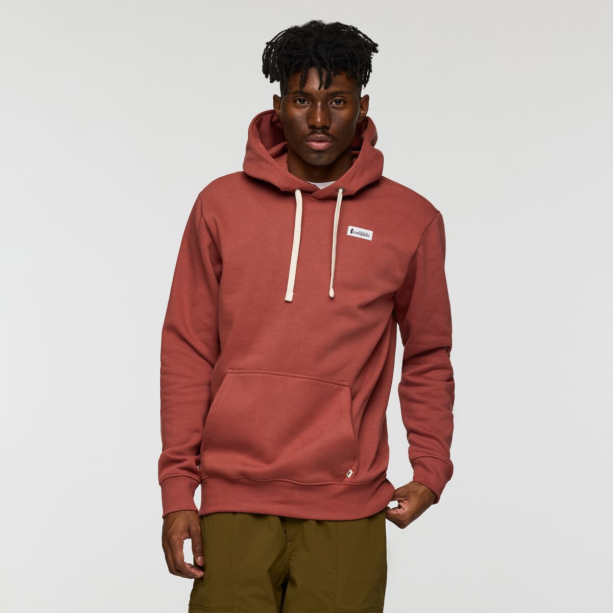 Pánská mikina Llama Patch Pullover Hoodie, muškátový oříšek