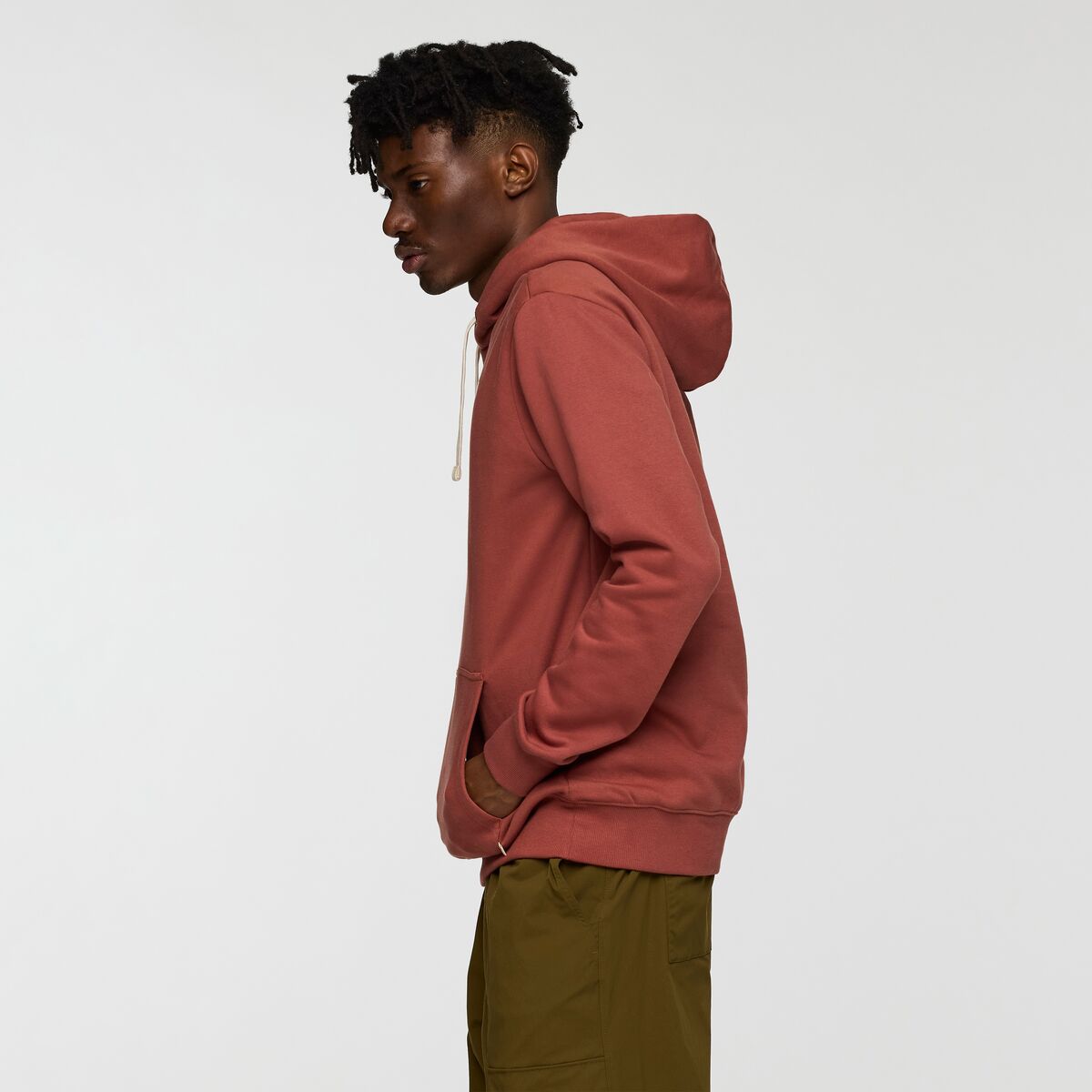 Pánská mikina Llama Patch Pullover Hoodie, muškátový oříšek
